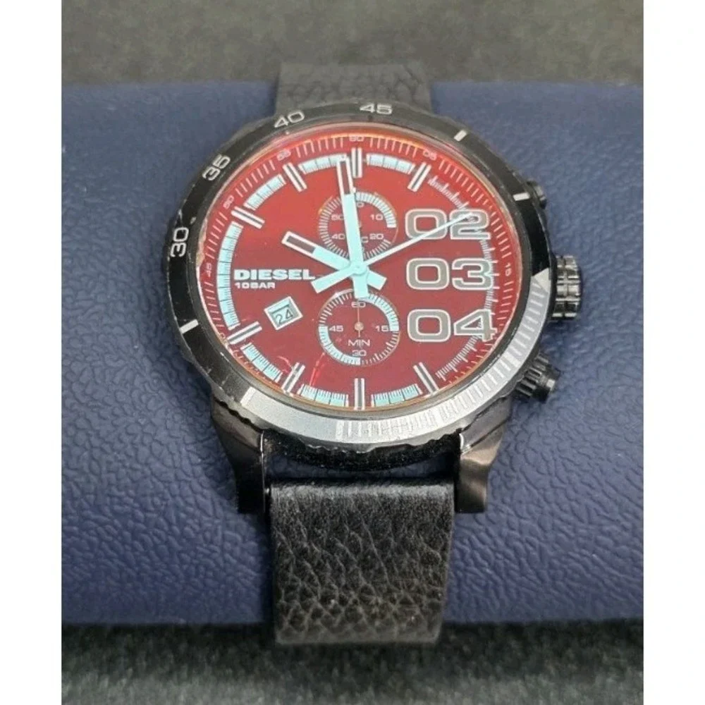Diesel Men's Double Down Analog Display Quartz‎ Black Watch DZ4311 Franchise 2.0